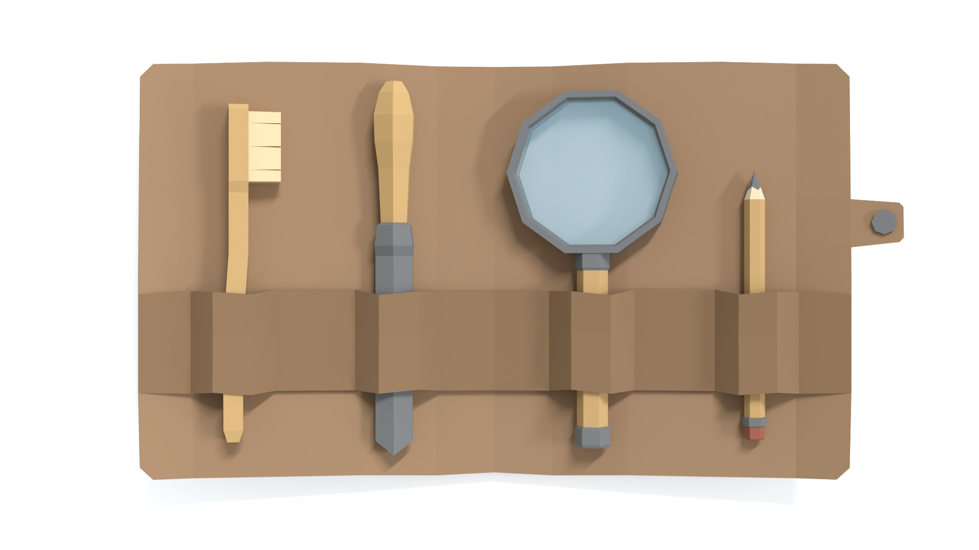 Low Poly Explorer Tools 3D Models