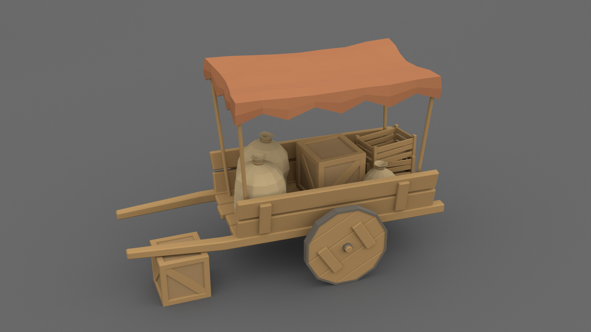 Low Poly Market Stalls 3D Models