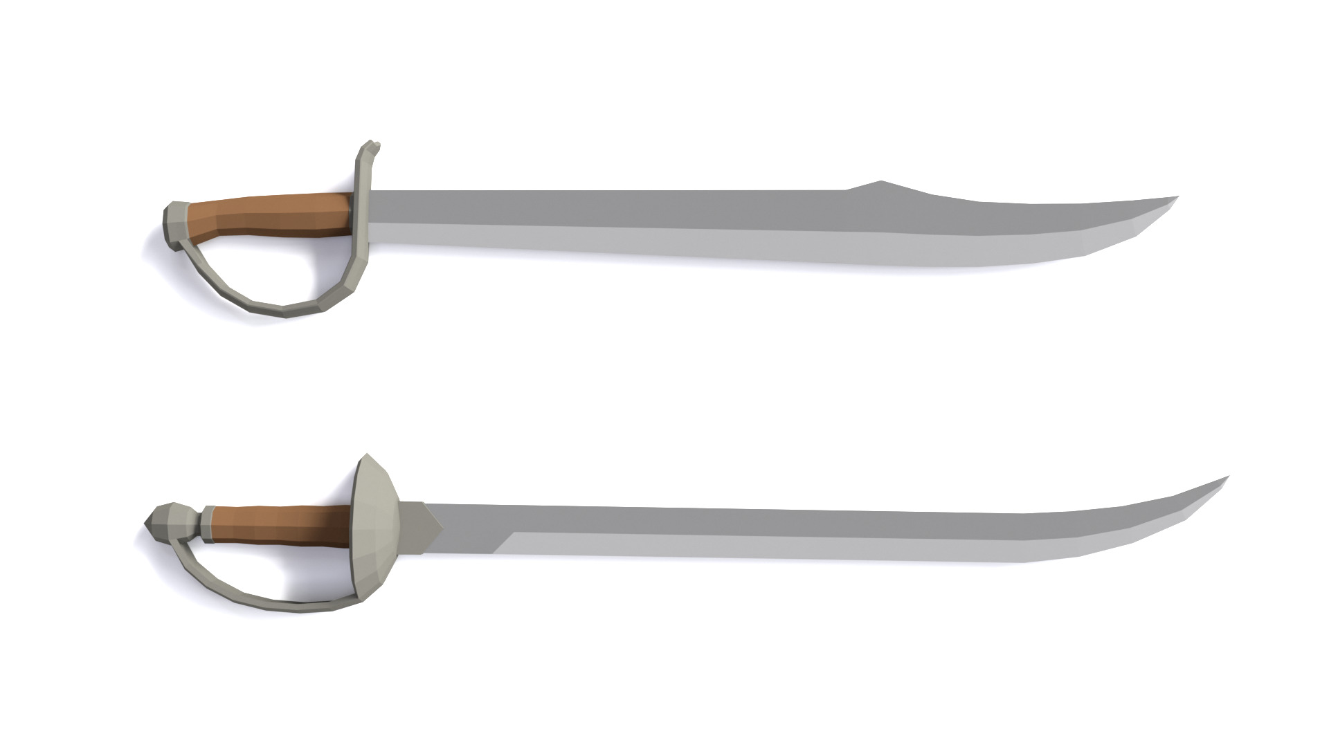 Low Poly Pirate Weapons 3D Models