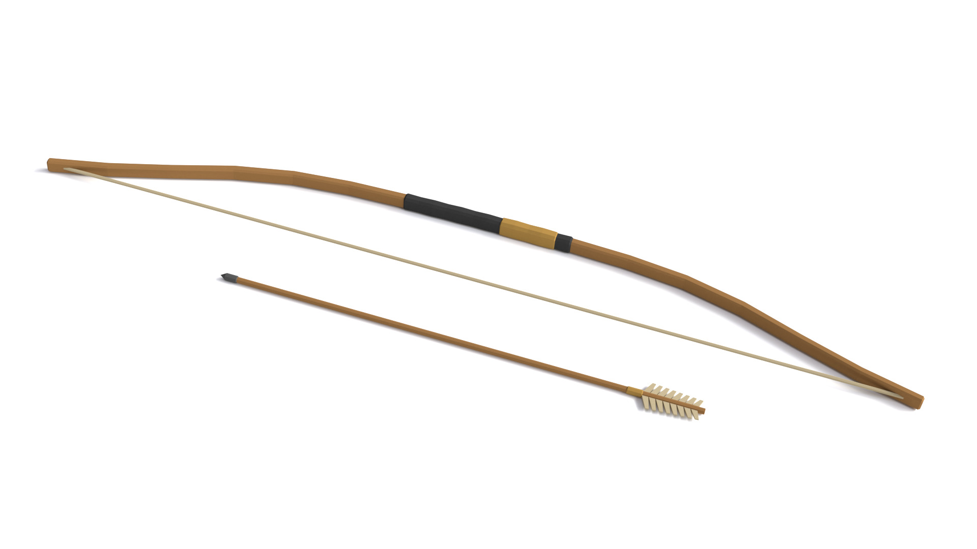 Low Poly Samurai Weapons 3D Models
