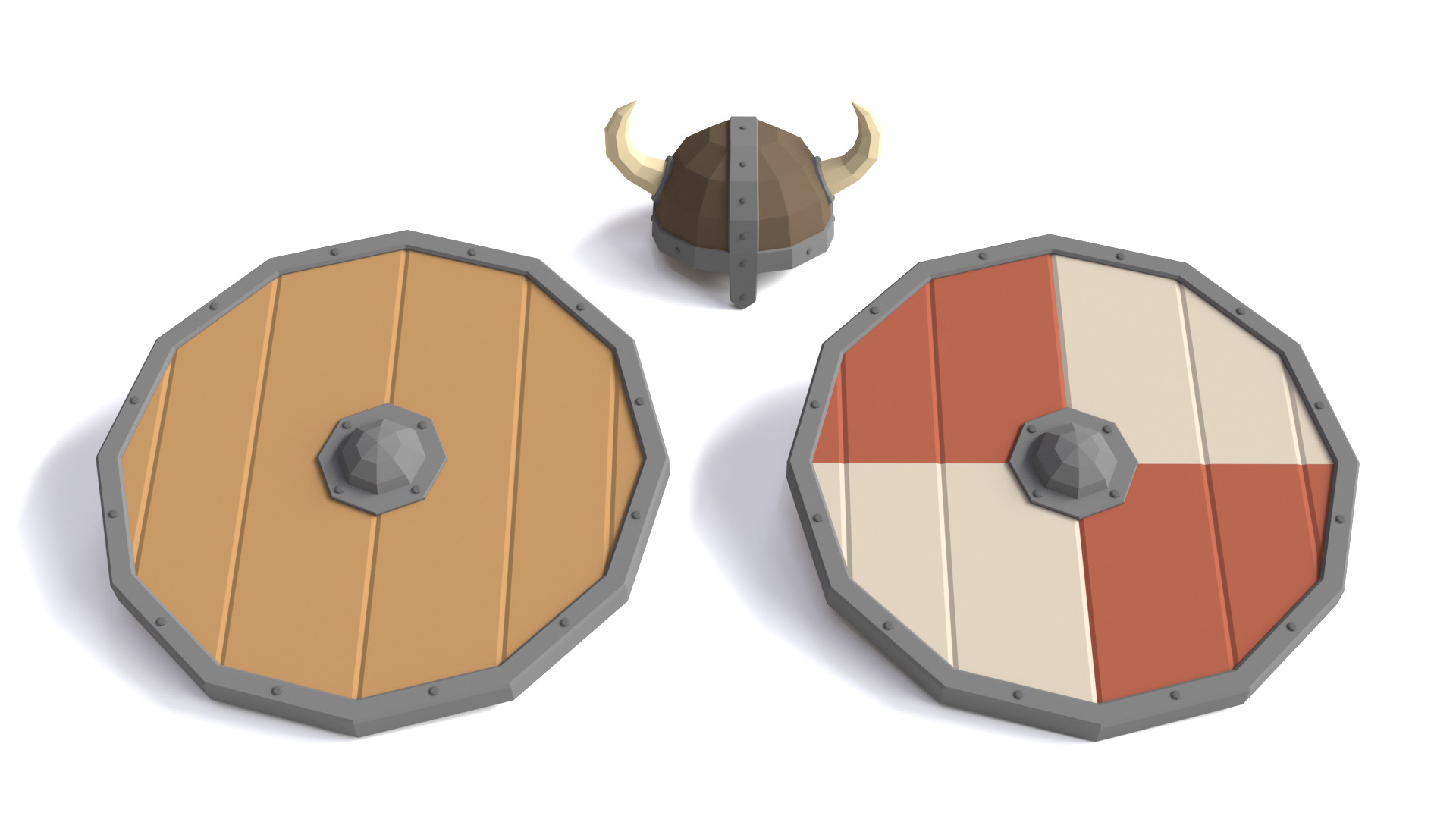 Low Poly Viking Weapons 3D Models