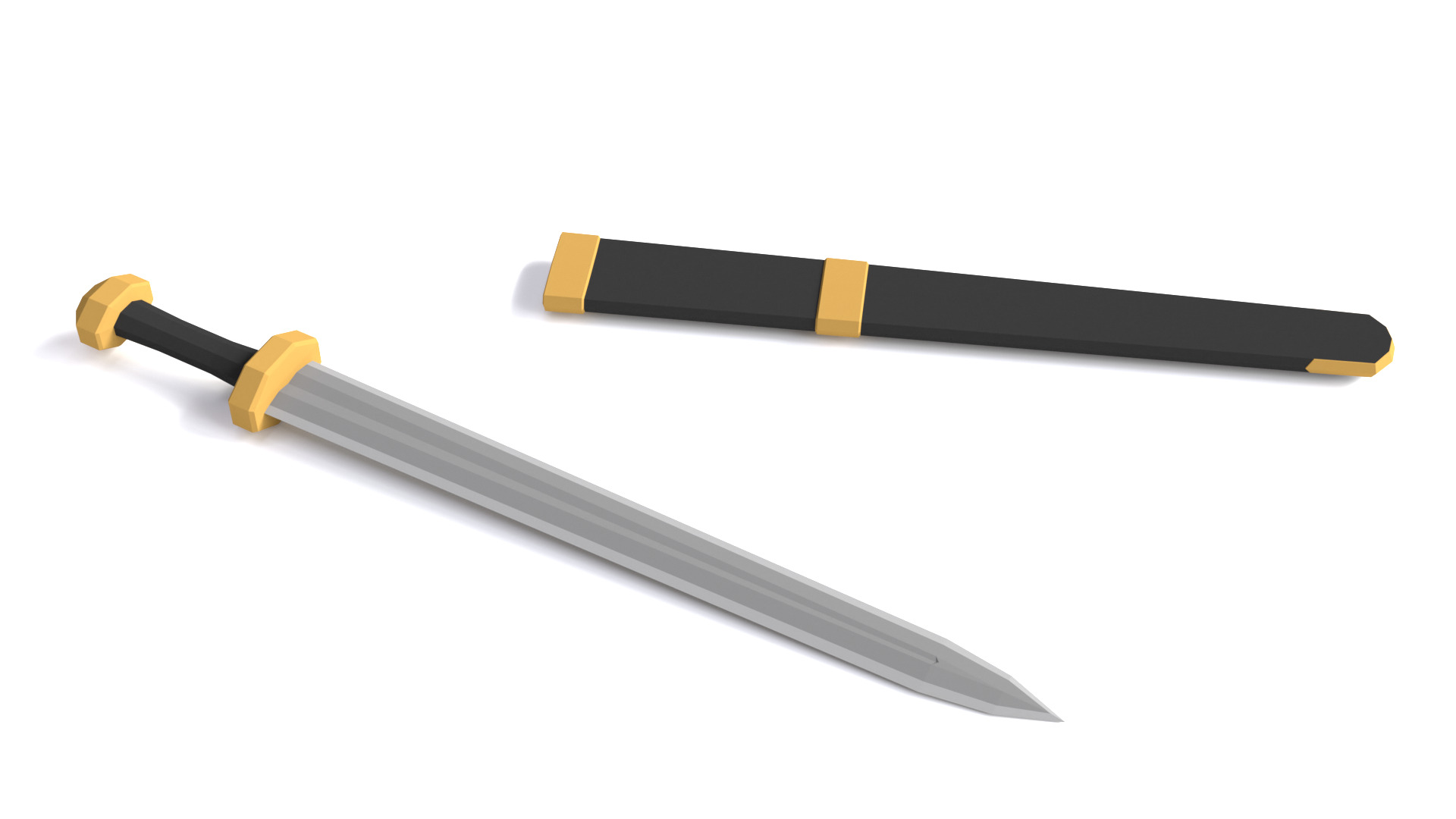 Low Poly Viking Weapons 3D Models