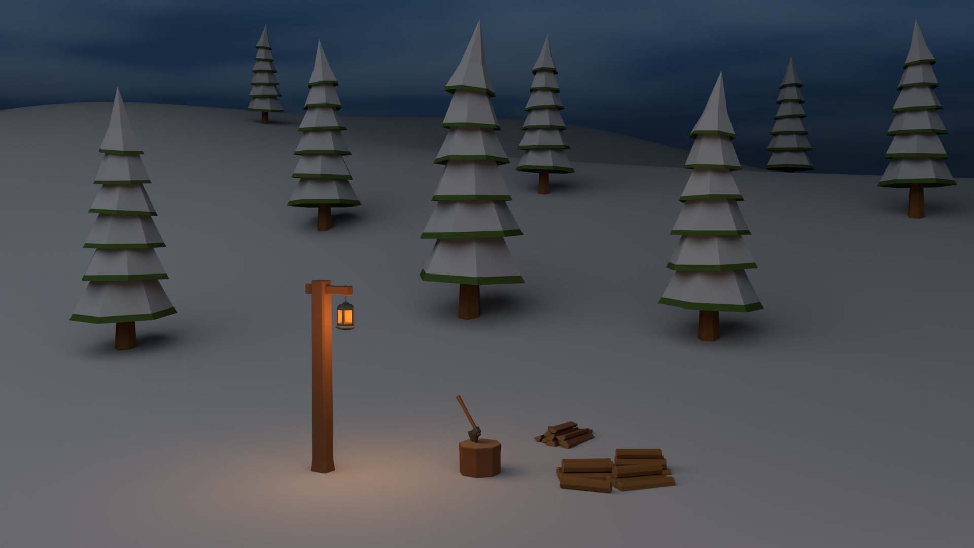Low Poly Wooden House 3D Models