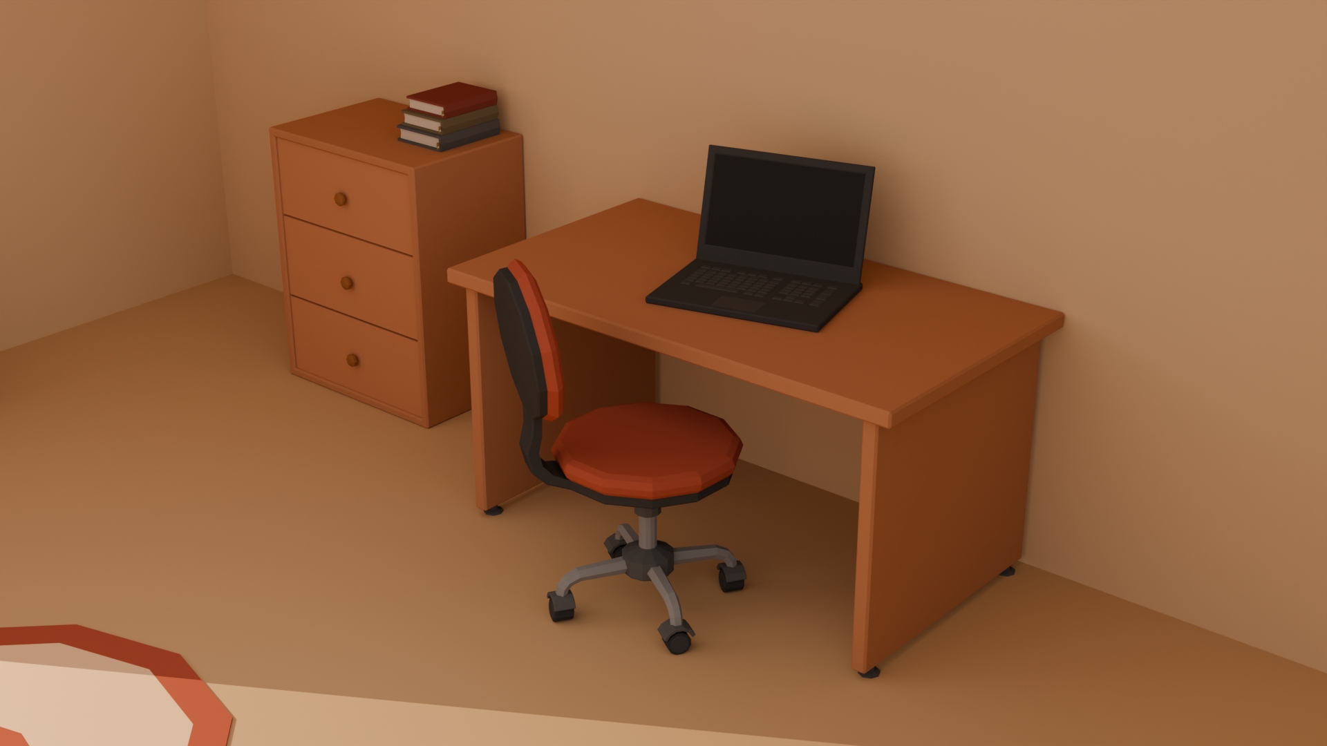 Low Poly Bedroom Furniture 3D Models