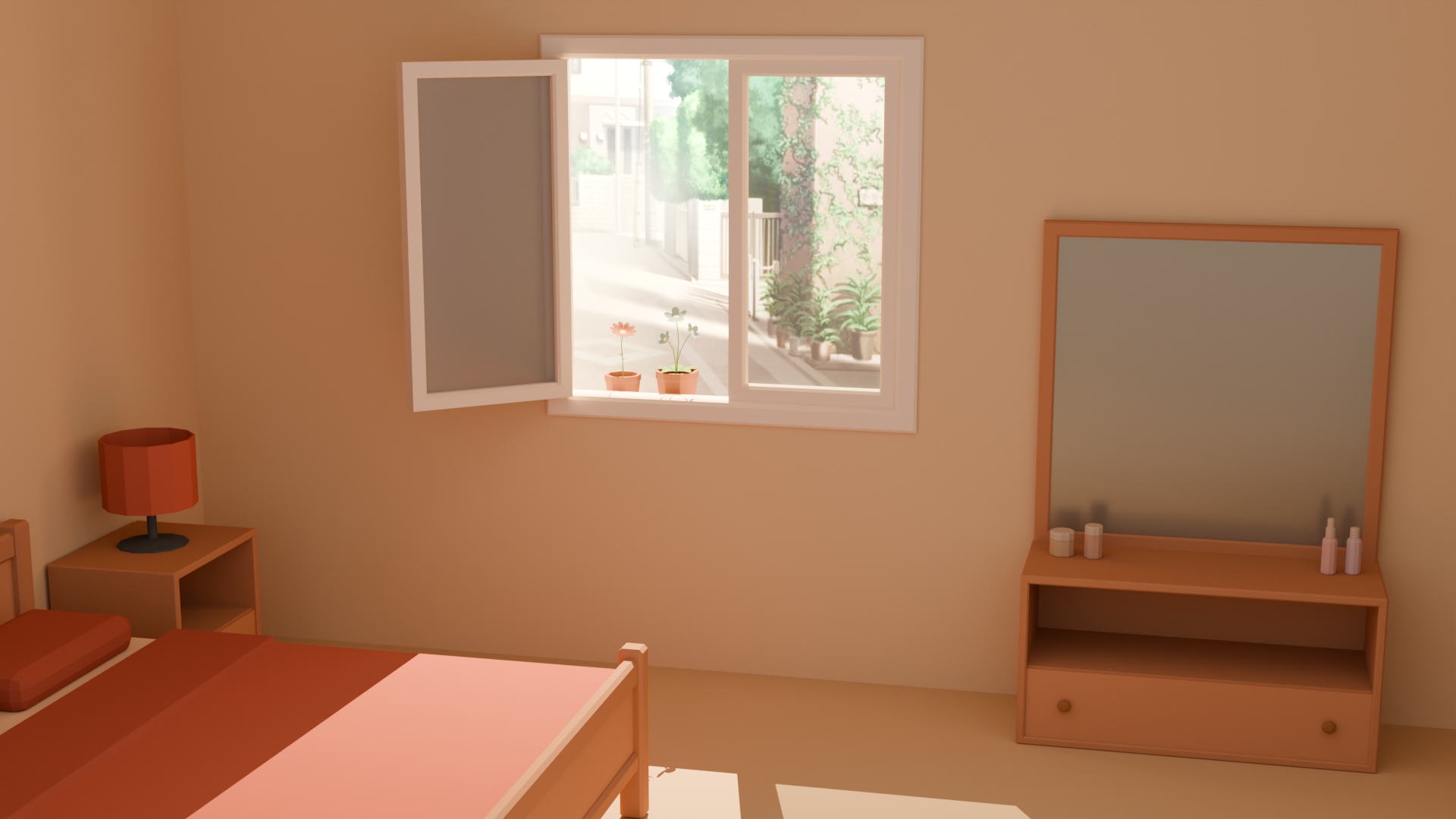 Low Poly Bedroom Furniture 3D Models