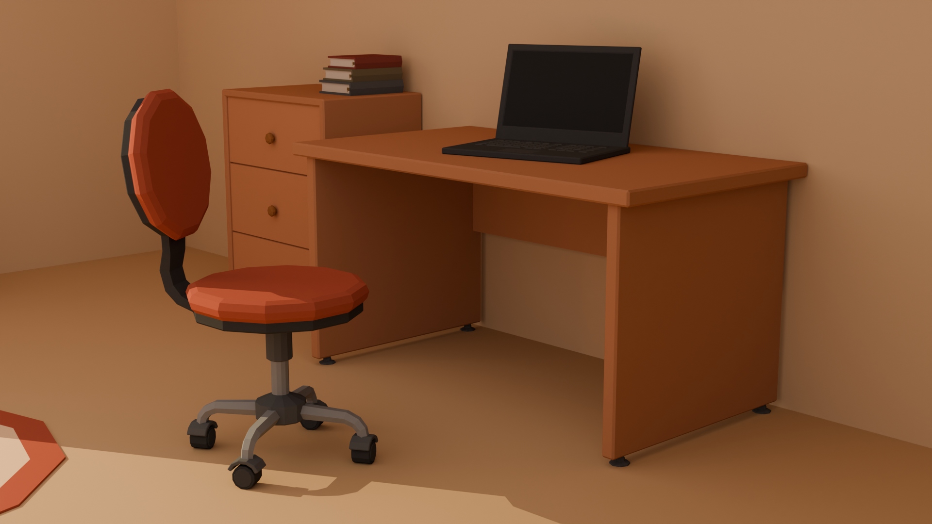 Low Poly Bedroom Furniture 3D Models